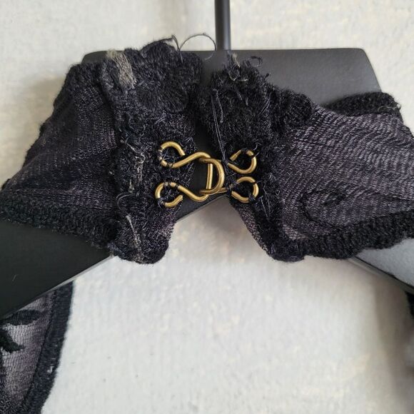 FREE PEOPLE BLACK NEW ROMANTICS SLEEVELESS LACE SHEER TANK NWT SZ S - Picture 11 of 11